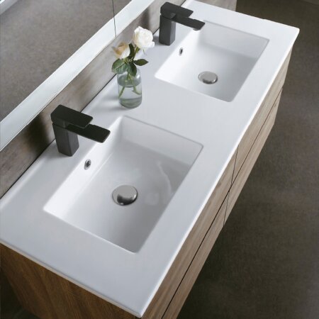 Lavatório FLATE WHITE DUPLO 120 CM