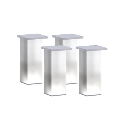 Kit Pés Cromados 10 cm 4 Unidades