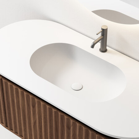 Lavatório SOLID SURFACE Branco Mate